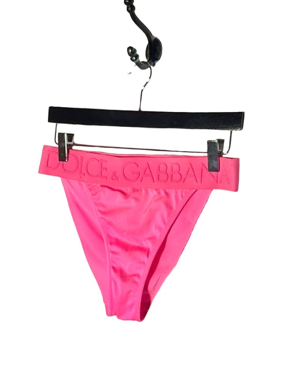 Dolce & Gabbana Hot Pink Logo Jacquard 2-Pieces Bikini Swimsuit - Picture 9 of 16